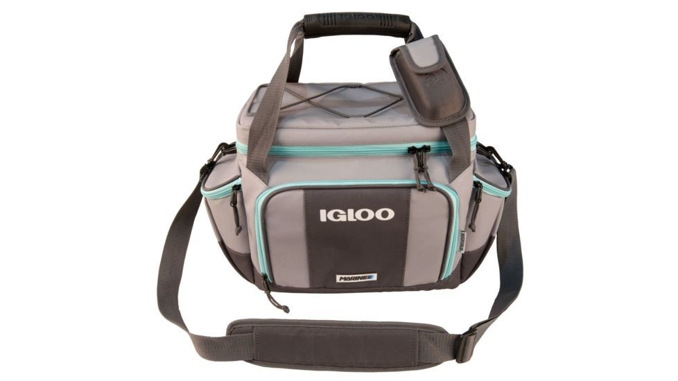 Igloo Marine Ultra Cooler Bag, Tacklebox, 40-Can, Gray/Seafoam, 00062889