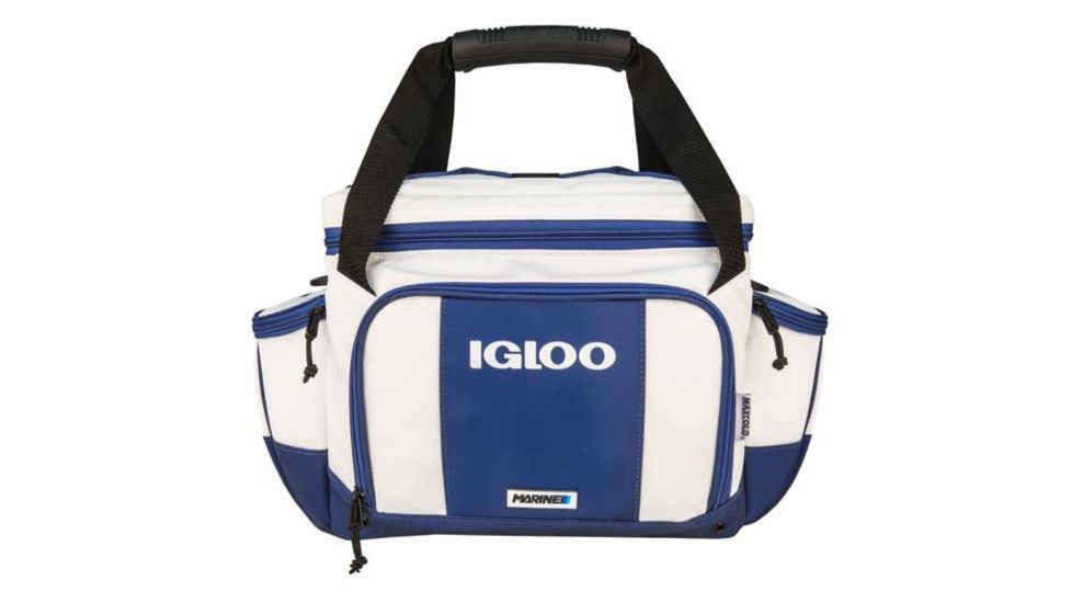 Igloo Marine Ultra Cooler Bag, Tacklebox, 40-Can, White/Navy, 00062905