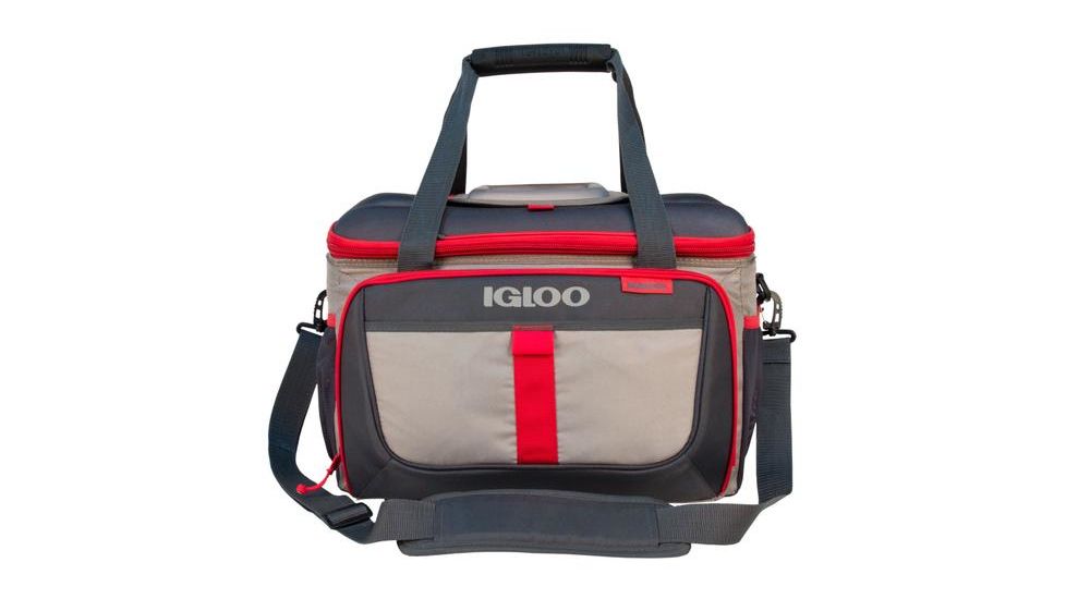 Igloo Outdoorsman Collapsible Cooler Bag, 50-Can, Sandstone/Red 00063049