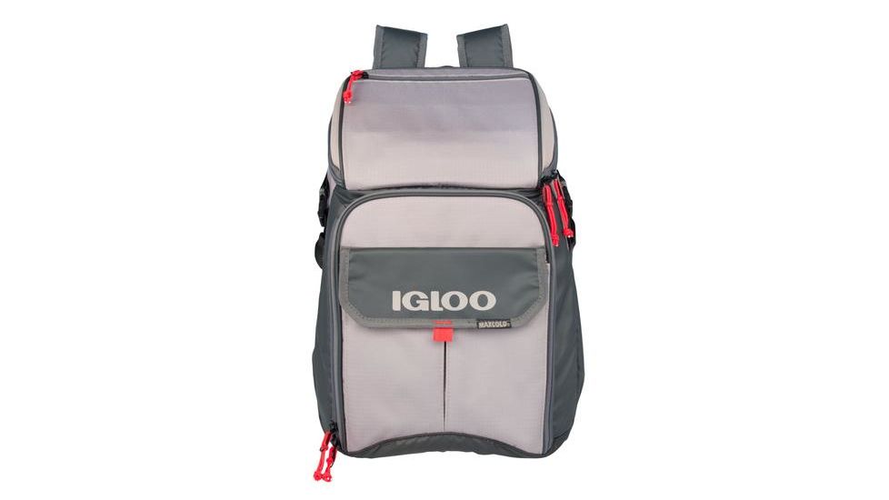 Igloo Outdoorsman Cooler Bag, Gizmo Backpack, 32-Can, Sandstone/Red 00063039