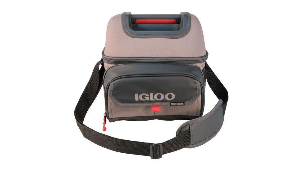 Igloo Outdoorsman Cooler Bag Hardtop Gripper, 22-Can, Sandstone/Red 00063025