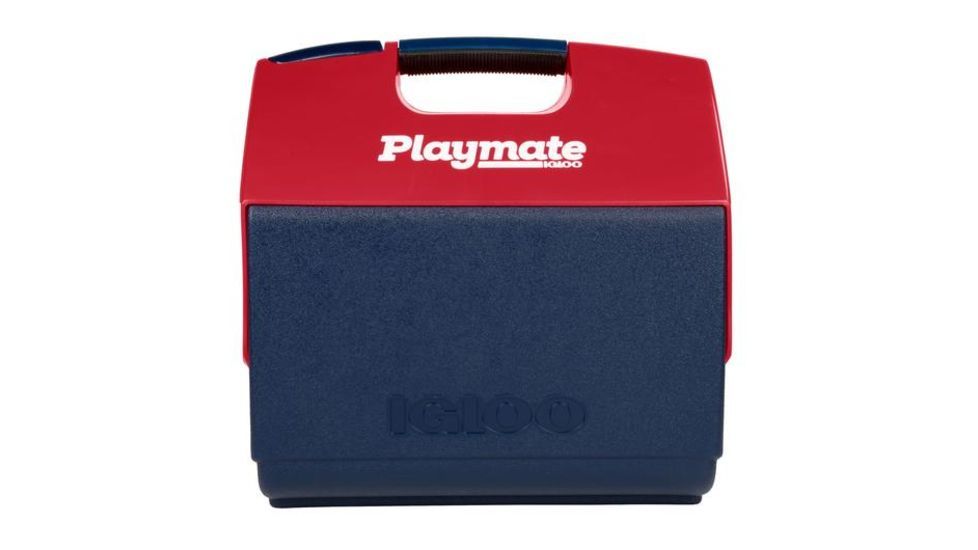 Igloo Playmate Elite Ultra Cooler, 16 Qt, Aegean Sea/Eruption Red, 00032348