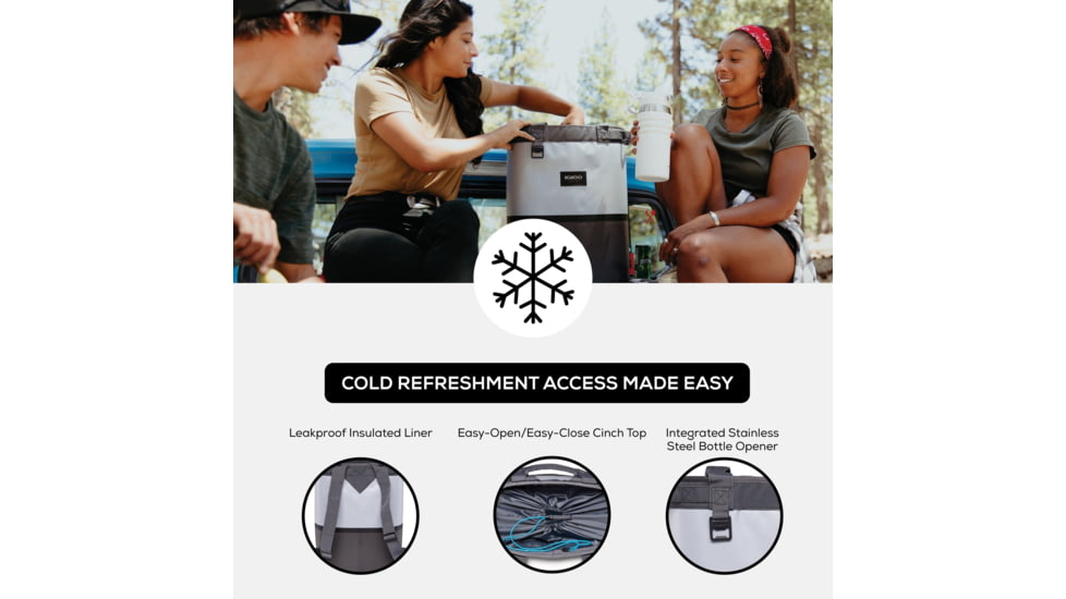 Igloo Reactor Cinch Backpack Cooler, Gray, 00065594