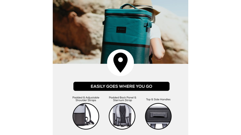 Igloo Reactor Lid Backpack 24 Cooler, Spruce, 00065596