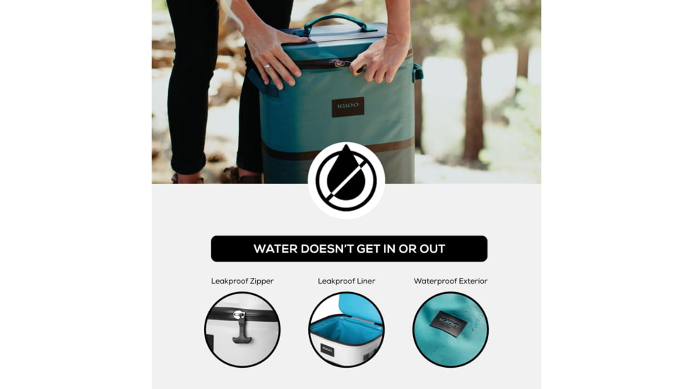 Igloo Reactor Lid Backpack 24 Cooler, Spruce, 00065596