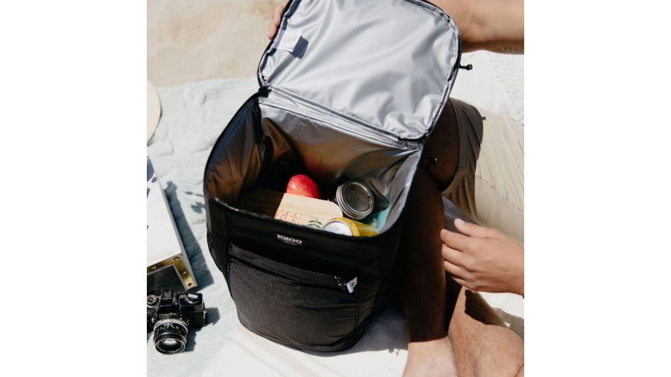 Igloo Repreve 36 Can Backpack Cooler, Black, 00065435