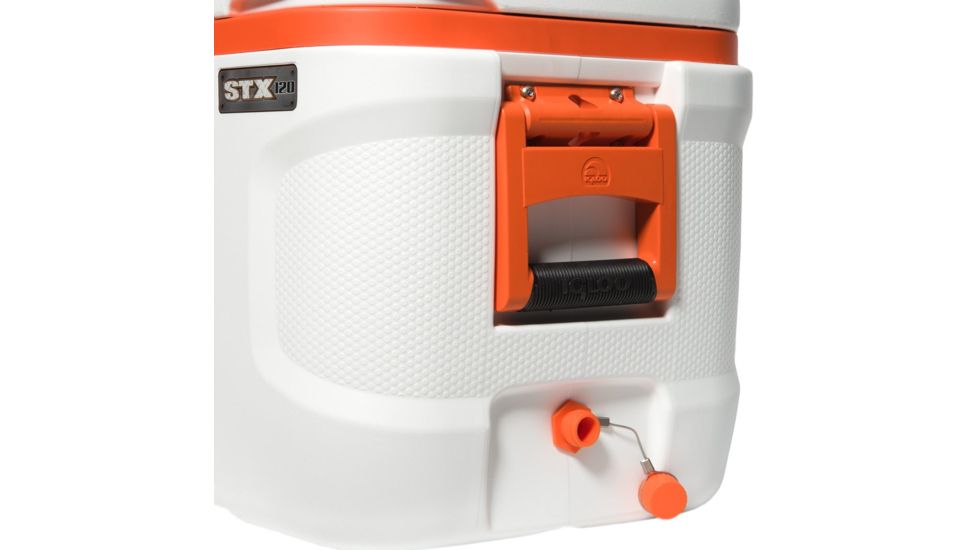 Igloo Super Tough Cooler Stx, 120 Qt, White/Orange 00044807