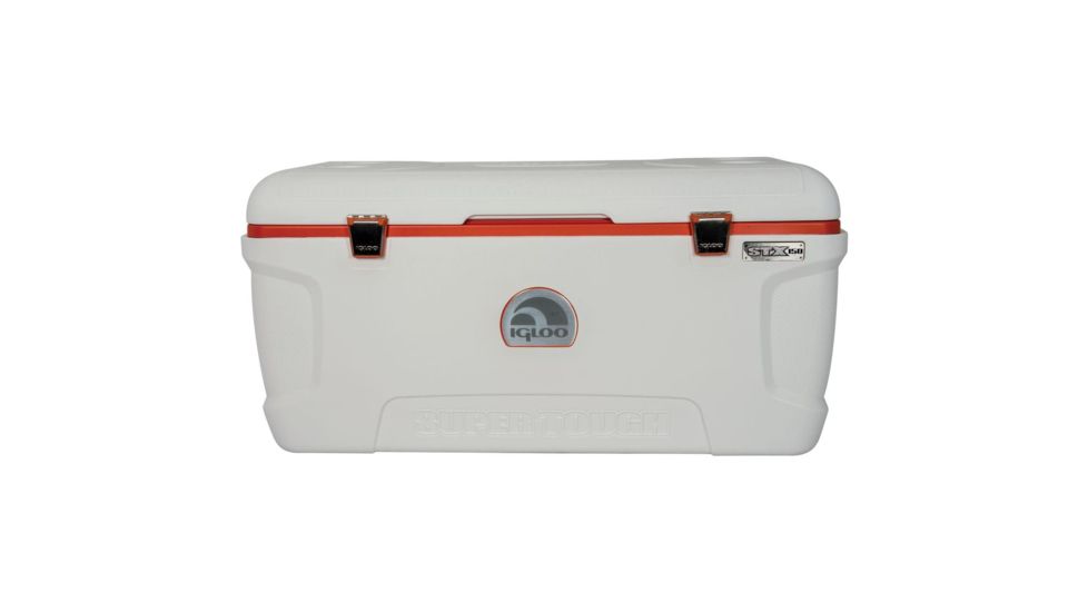 Igloo Super Tough Cooler Stx, 150 Qt, White/Orange 00044808