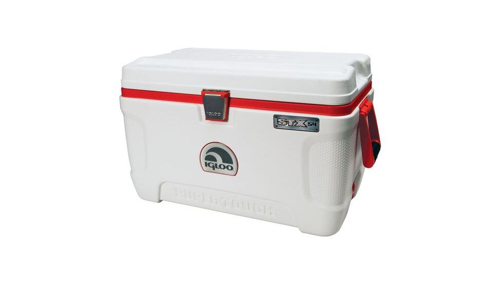Igloo Super Tough Cooler Stx, 54 Qt, White/Orange 00044946