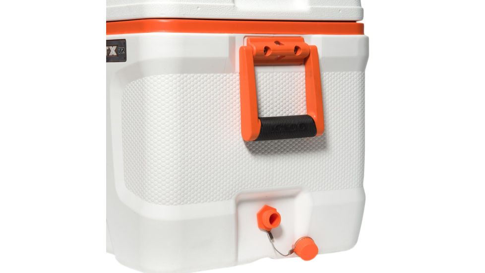 Igloo Super Tough Cooler Stx, 72 Qt, White/Orange 00044950