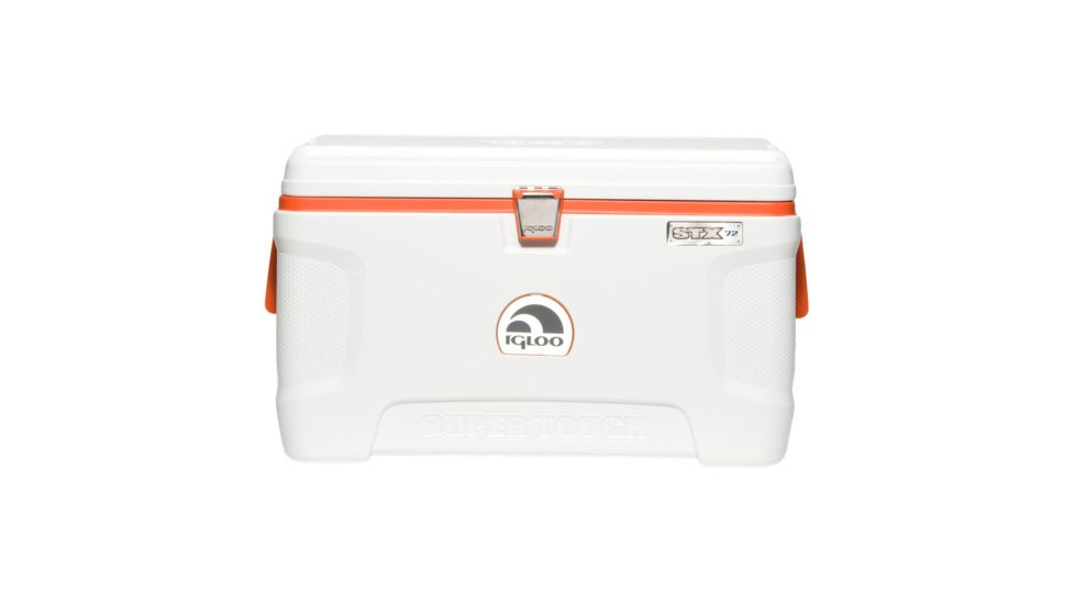 Igloo Super Tough Cooler Stx, 72 Qt, White/Orange 00044950