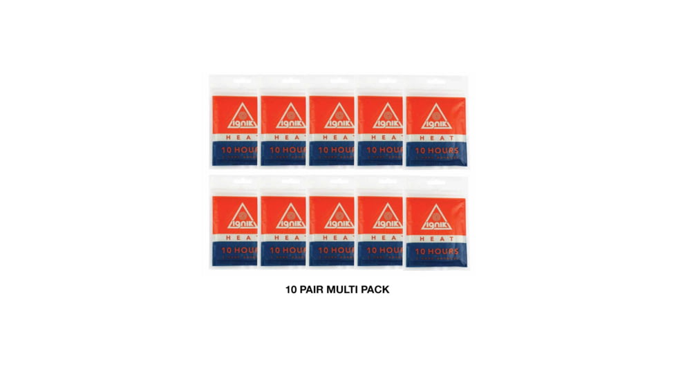 Ignik 10-Hour Biodegradable Hand Warmers w/Reusable AirBarrier Bags, 10 Pairs, IGAIR-00119PR-10