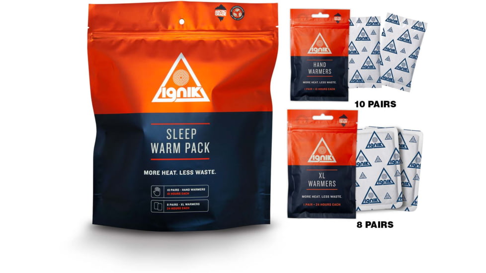 Ignik Sleep Warm Pack, 10x Hand, 8x XL Multi-Pack, IGAIR-00821MP
