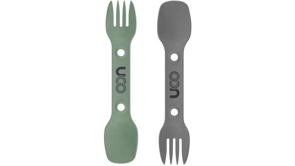 Industrial Revolution Utility Spork 2Pk, Green/Charcoal, F-SP-UT-2PK-GREEN-COAL