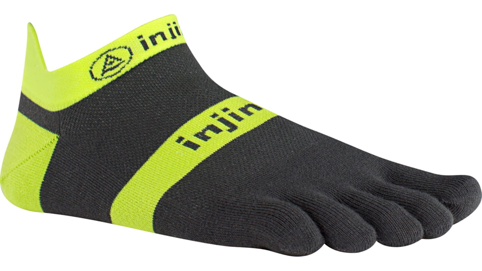 Injinji Run 2.0 Lightweight No-Show Sock - Womens-Yellow-Large