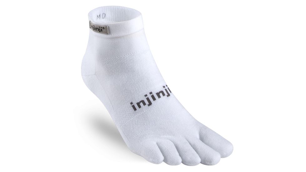 Injinji Run Lightweight Mini Crew Xtralife Socks - Mens, White, Small, 201130-WHT-S