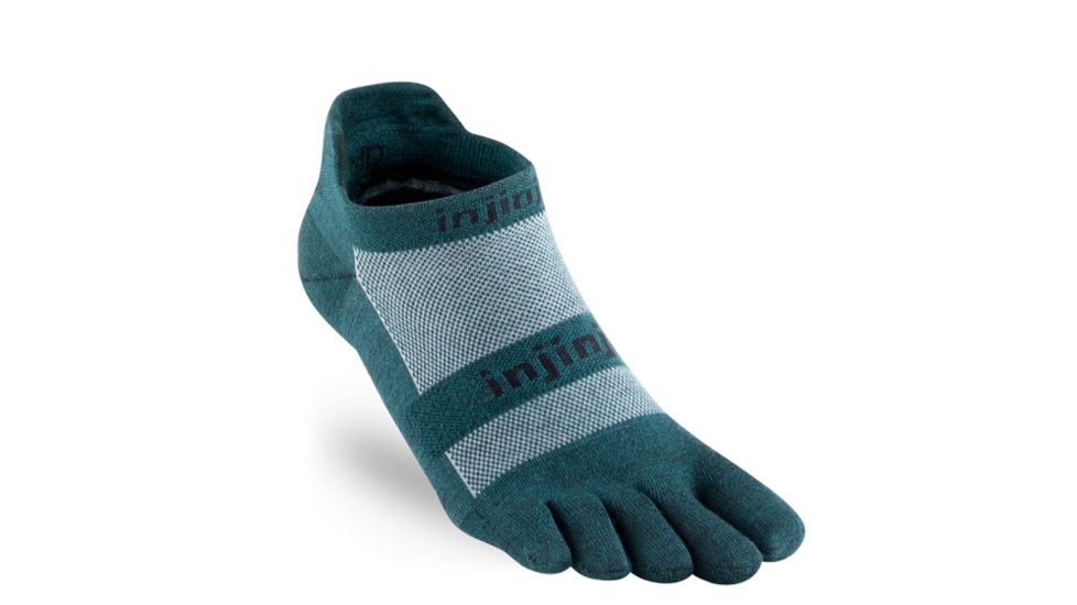 Injinji Run Lightweight No Show Nuwool Socks - Mens, Jasper, Small, 201310-JSP-S