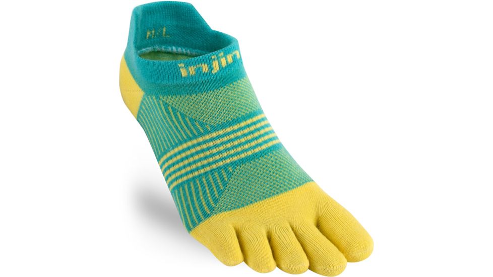 Injinji Run Lightweight No Show Sock- Womens, Tropic, Medium/Large, 201111-TRO-M/L