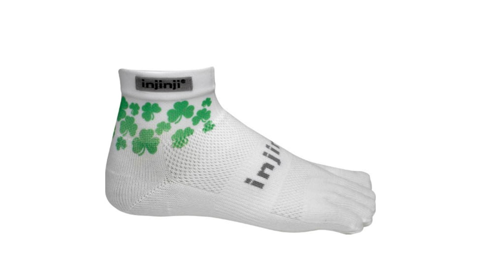 Injinji Run Original Weight Mini-Crew Sock - Men's-Shamrocks-Medium