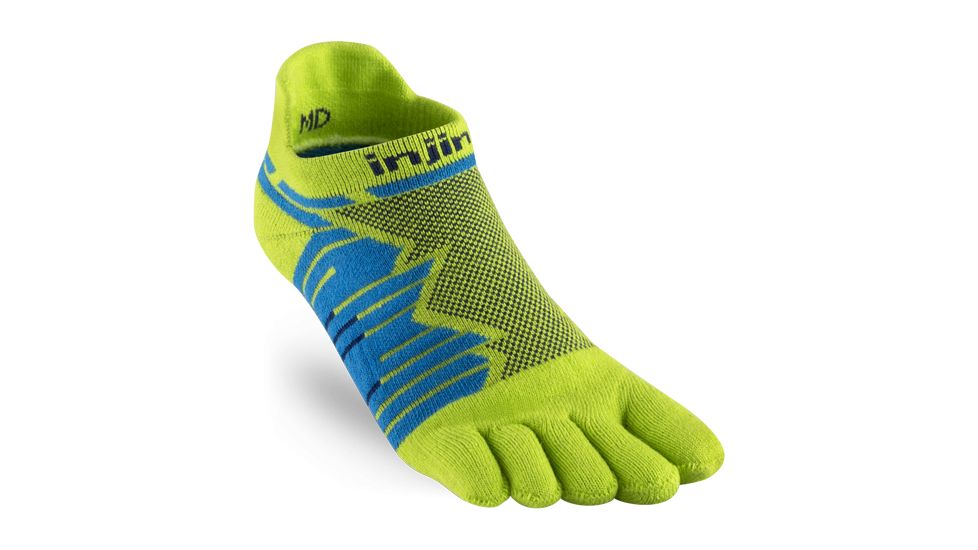 Injinji Run Technical No Show Socks - Mens, Lime, Small, 401110-LIE-S