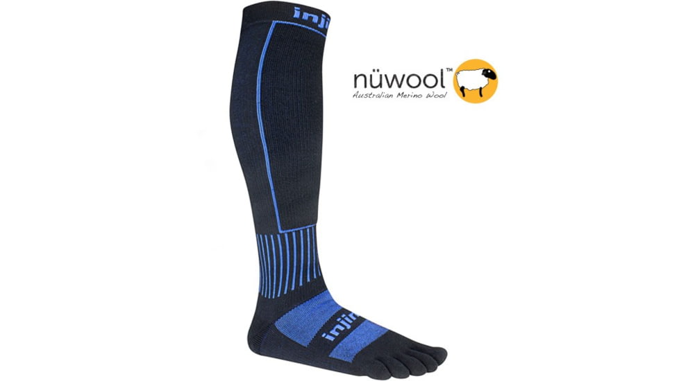 Injinji Snow Midweight OTC Sock - Men's-Black-Medium