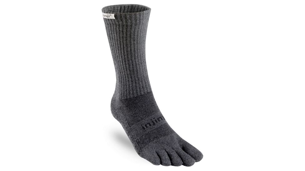 Injinji Trail Midweight Crew Xtralife Socks - Mens, Granite, Small, 213170-GRA-S