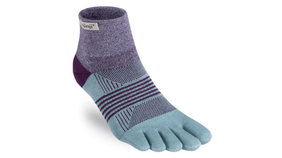 Injinji Trail Midweight Mini Crew Socks - Womens, Wildberry, XS/S, 213131-WBR-XS/S