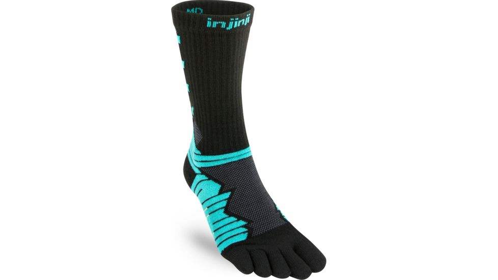 Injinji Ultra Run Crew Socks - Mens, Aqua, Large, 401170-AQ1-Large