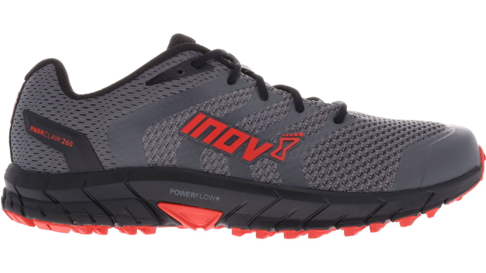 Inov-8 Parkclaw 260 Knit Athletic Shoes - Mens, Grey/Black/Red, 12/ 47/ M13/ W14.5, 000979-GYBKRD-S-01-13