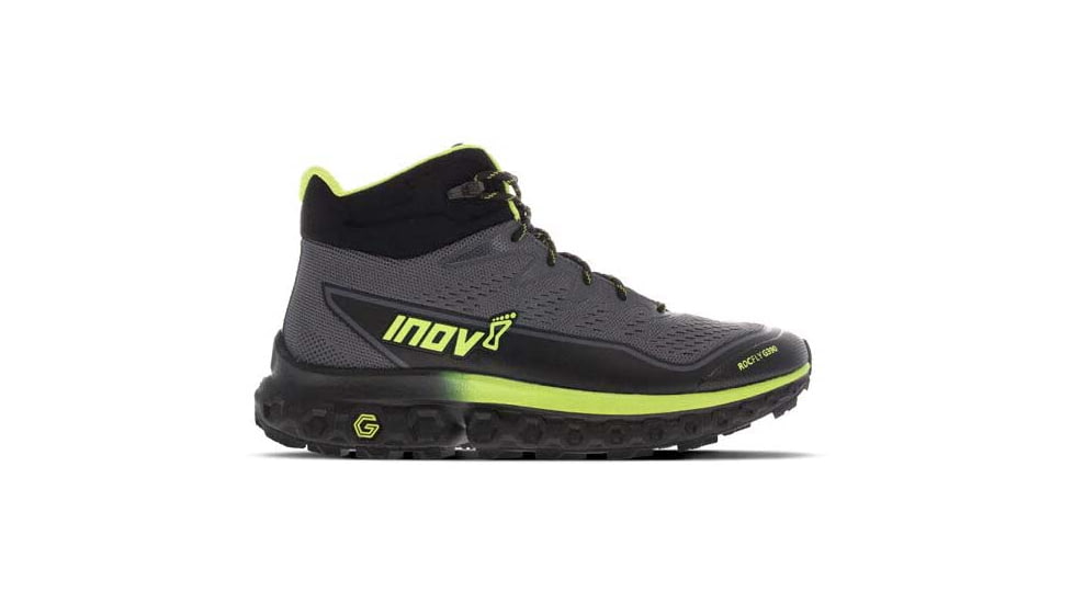 Inov-8 RocFly G 390 Hiking Shoes - Mens, Grey/Black/Yellow, 12, 000995-GYBKYW-S-01-13