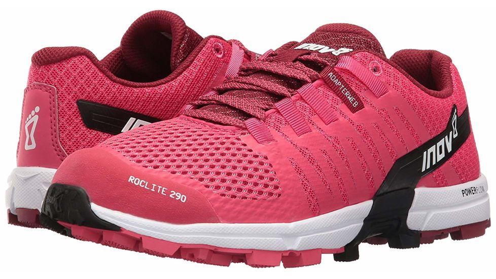 Inov-8 Roclite 290 Trail Running Shoes - Womens, Pink/Black/White, 9 US, 000564-PKBKWH-M-01-7.5