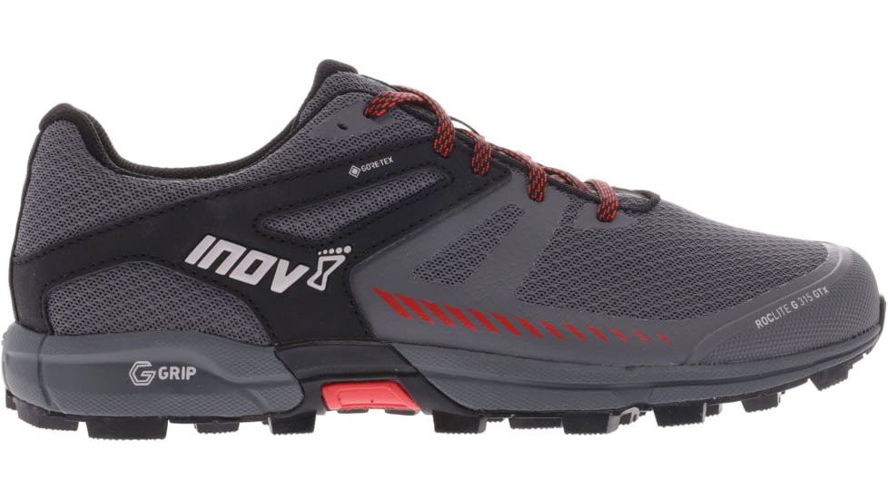 Inov-8 Roclite G 315 GTX V2 Shoes - Mens, Grey/Black/Red, 9, 001019-GYBKRD-M-01-9