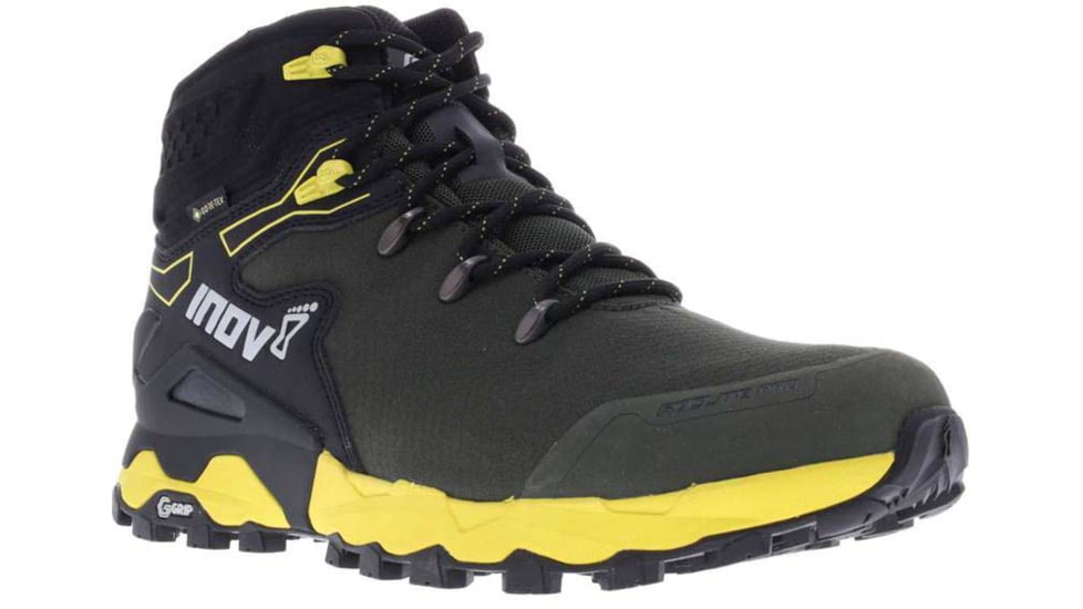 Inov-8 Roclite Pro G 400 GTX V2 Hiking Boots - Mens, Olive/Black/Yellow, 7.5, 001-073-OLBKYW-S-01-85