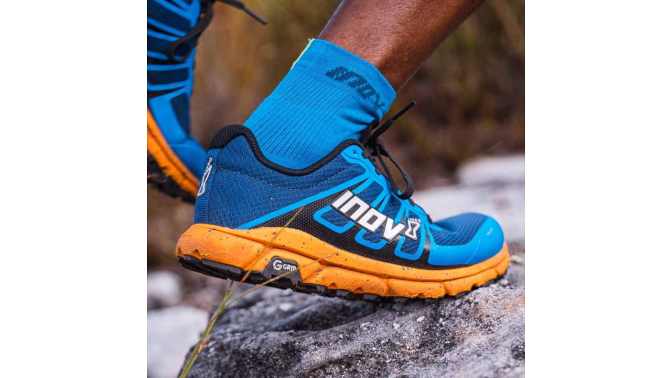 Inov-8 TrailFly G 270 V2 Shoes - Mens, Blue/Nectar, 8/ 42/ M9/ W10.5, 001-065-BLNE-S-01-9