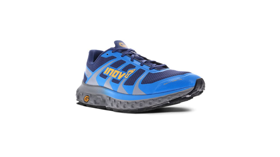 Inov-8 TrailFly Ultra G 300 Max Shoes - Mens, Blue/Grey/Nectar, 9, 000977-BLGYNE-S-01-9