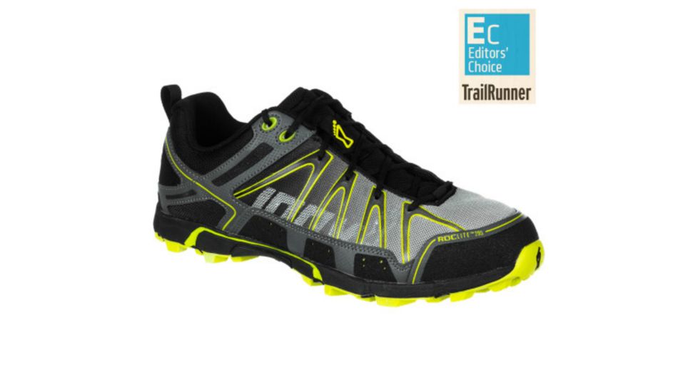 Inov8 Roclite 295 Trail Running Shoe - Men's-Grey/Lime-8 US