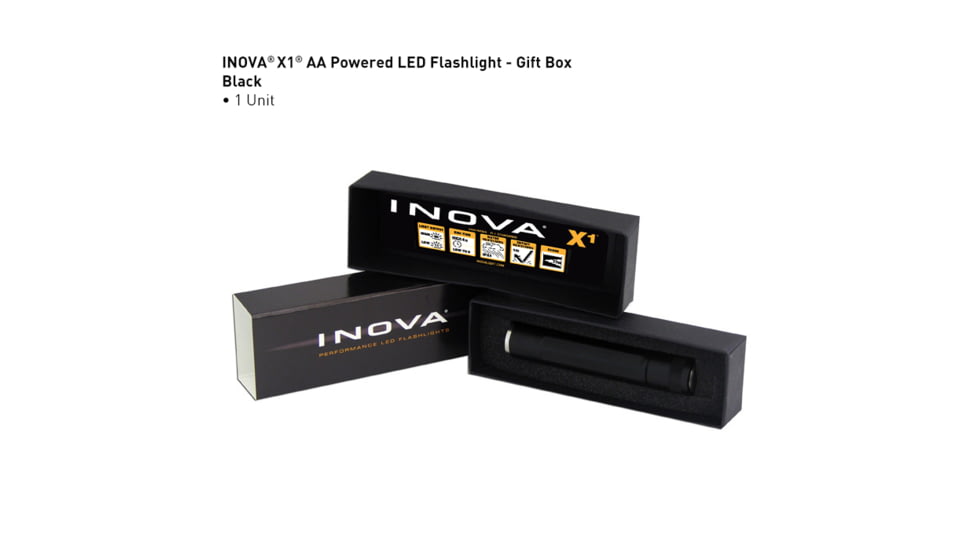 Inova X1 AA LED Flashlight,80 Lumens,Black X1B-01-R7