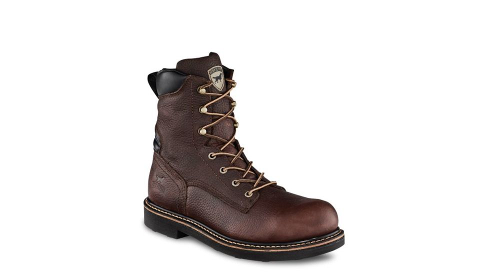 Irish Setter Farmington 83803 Mens Boot w/ Soft Toe, 8 in Height, Dark Brown Worn Saddle Leather, D Medium Width, Brown, 12, 83803D 120
