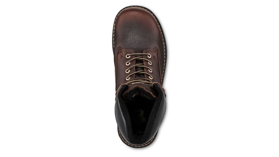 Irish Setter Farmington 83824 Mens Boot w/ Safety Toe, 8 in Height, Dark Brown Worn Saddle Leather, EE Extra Wide Width, Brown, 10, 83824E2100