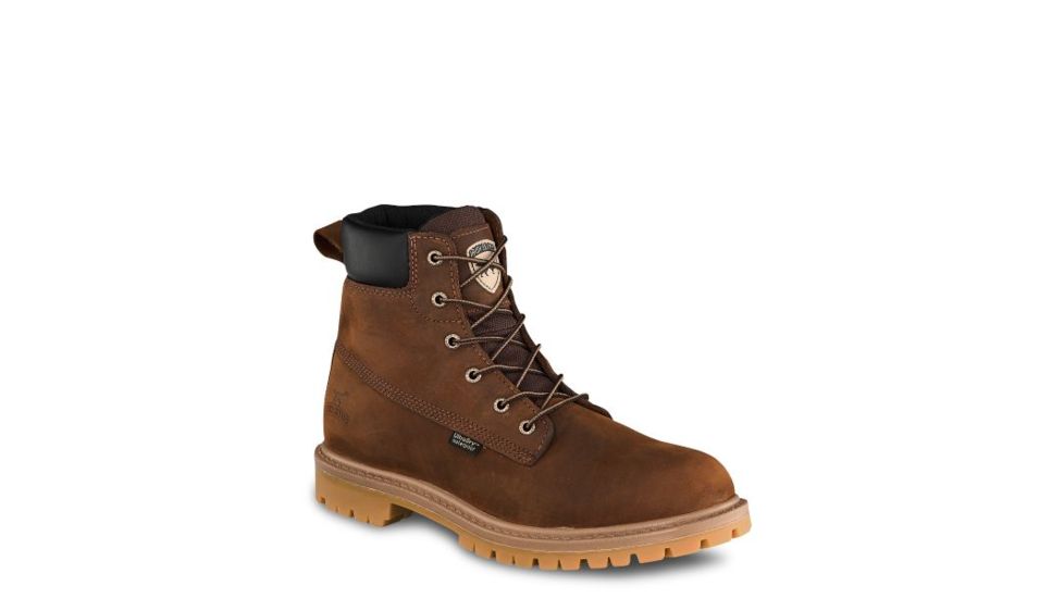 Irish Setter Hopkins 83613 Mens Boot w/ Soft Toe, 6 in Height, Waterproof, Gaucho Leather, D Medium Width, Brown, 7, 83613D 070