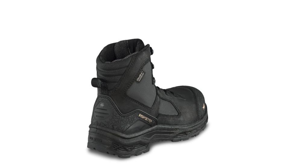 Irish Setter Kasota 83642 Mens Boot w/ Safety Toe, 6 in Height, Waterproof, Leather, D Medium Width, Black, 9.5, 83642D 095