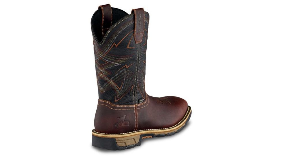 Irish Setter Marshall 83938 Mens Pull-On Boot w/ Safety Toe, 11 in Height, Waterproof, Leather, D Medium Width, Dark Brown/Black, 9.5, 83938D 095