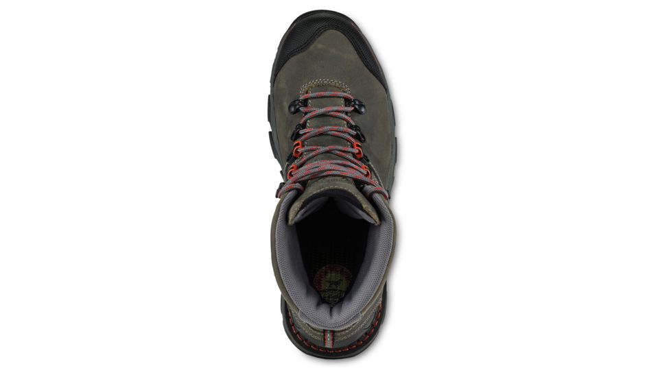 Irish Setter Mens Crosby 6in Waterproof Safety Toe Work Boots, Gray/Rust, 8 E2, 83628E2080