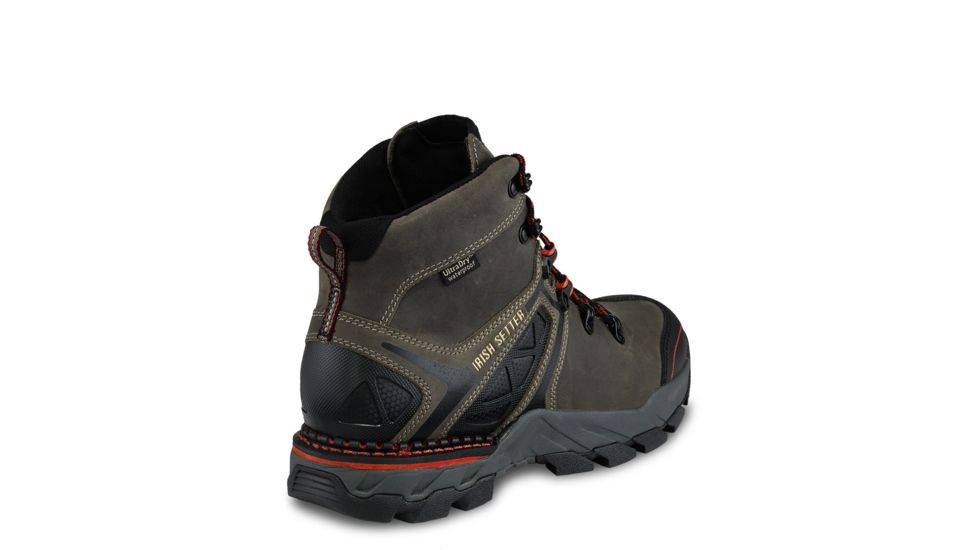 Irish Setter Mens Crosby 6in Waterproof Soft Toe Work Boots, Gray, 8.5D, 83627D 085