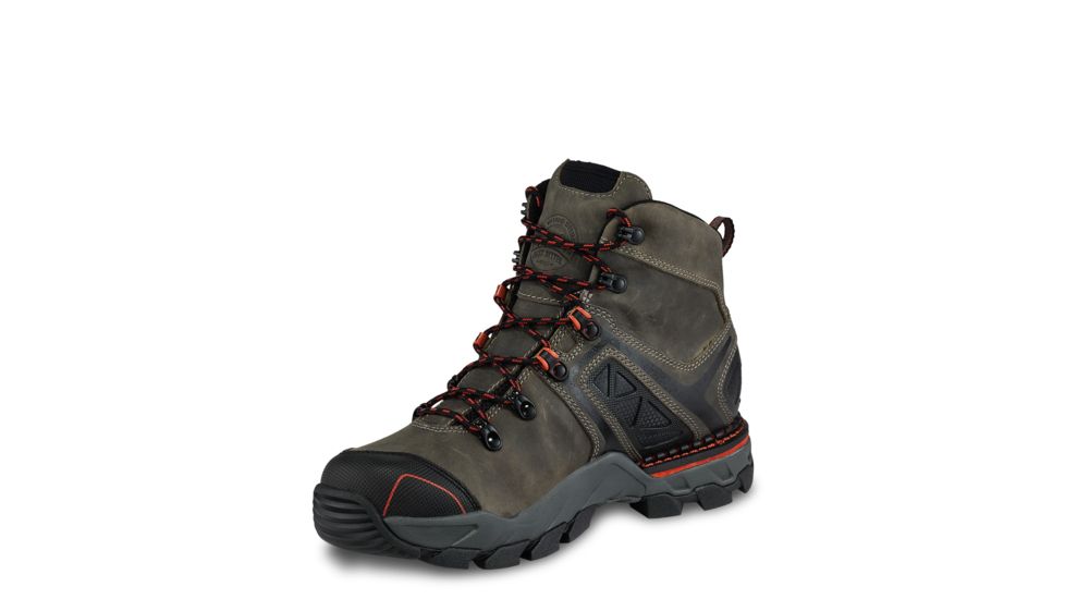 Irish Setter Mens Crosby 6in Waterproof Soft Toe Work Boots, Gray, 8.5D, 83627D 085