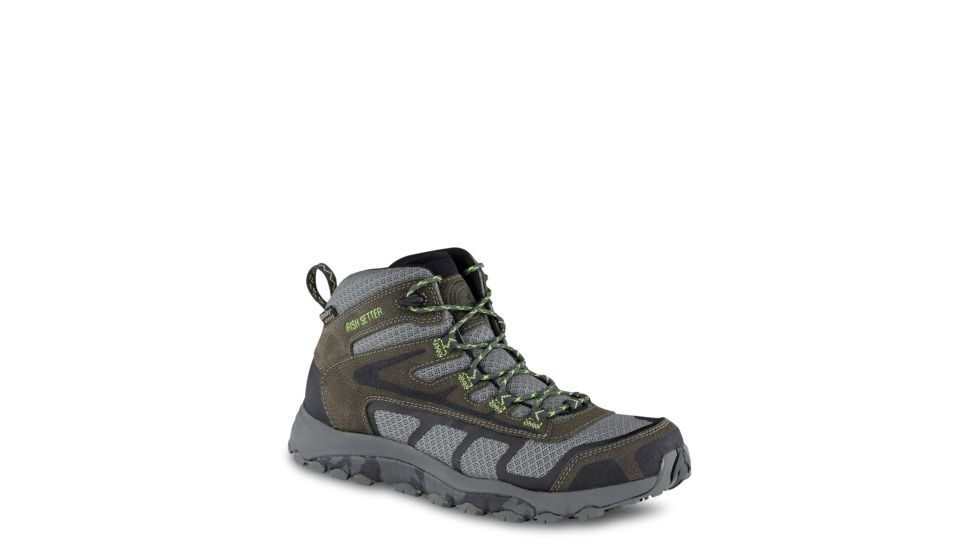 Irish Setter Mens Drifter 2814 Waterproof Trail Boot, Gray/Lime Green Accents, 8 Wide, 02814E2080
