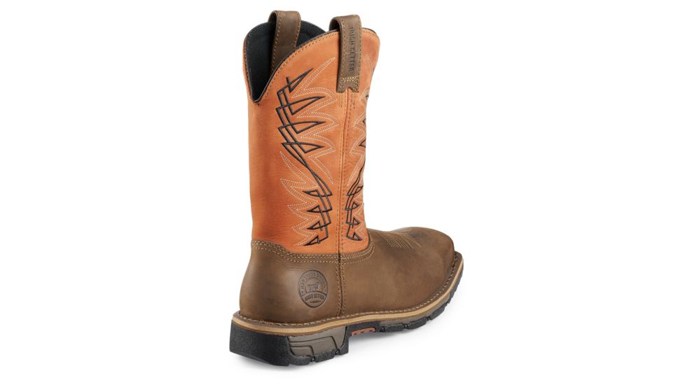Irish Setter Mens Marshall 11in Leather Waterproof Steel Toe Work Boots, Brown/Rust, 9D, 83910D 090