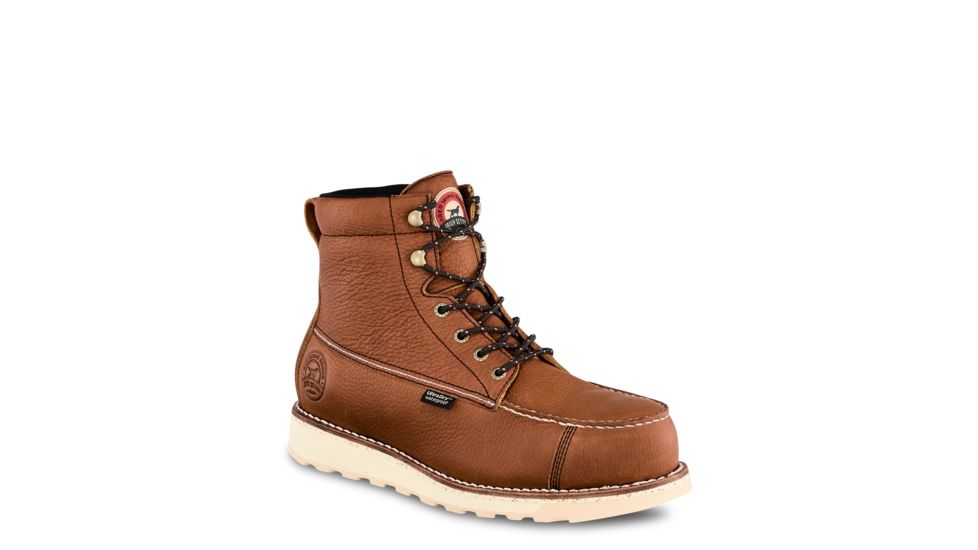 Irish Setter Mens Wingshooter ST 6in Waterproof Work Boots w/Non-Metallic Toe, Brown, 8 E2, 83632E2080