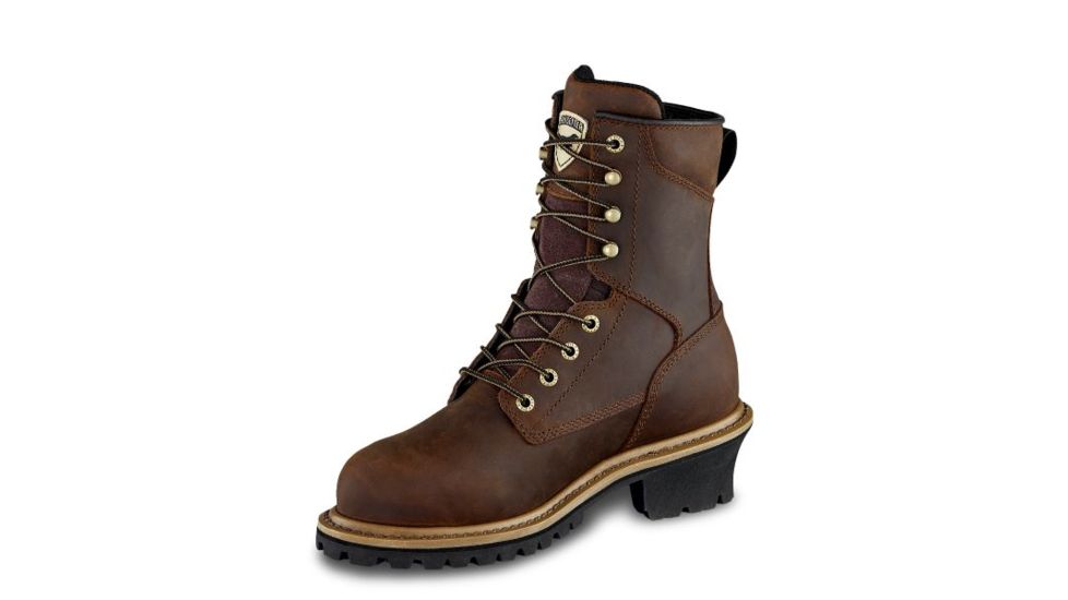 Irish Setter Mesabi 83236 Womens Logger Boot w/ Safety Toe, 8 in Height, Waterproof, Leather, B Medium Width, Brown, 5.5, 83236B 055