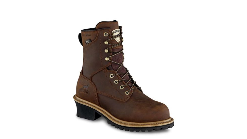 Irish Setter Mesabi 83236 Womens Logger Boot w/ Safety Toe, 8 in Height, Waterproof, Leather, B Medium Width, Brown, 5.5, 83236B 055